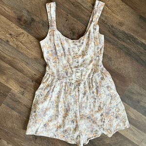 Abercrombie & Fitch Floral Linen Romper